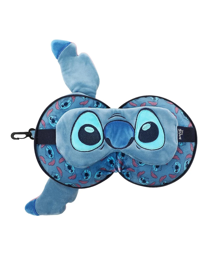 Disney Stitch Big Face Youth Blue 6" Neck Pillow