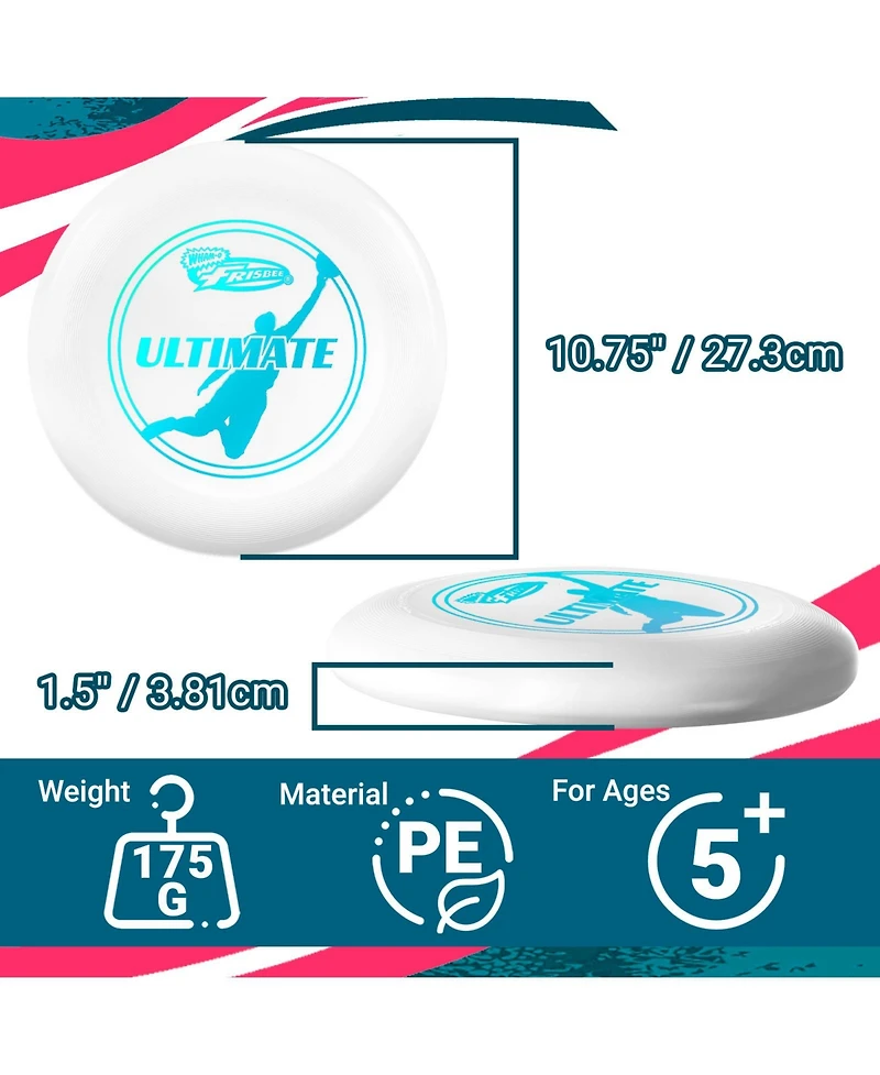 Wham-o Frisbee Official Ultimate 175g Flying Disc, 10.75 Inch, Professional Training, for Competition and Outdoor Fun