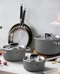 Zwilling Pure Stainless Steel 8-Piece Cookware Set
