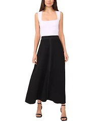 Vince Camuto Women's Contrast-Stitching A-Line Skirt