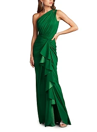 Tadashi Shoji Women's Lena Waterfall Drape Gown