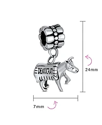 Bling Jewelry Usa Patriotic Democrat Donkey Dangle Charm Bead Sterling Silver Fits European Bracelet