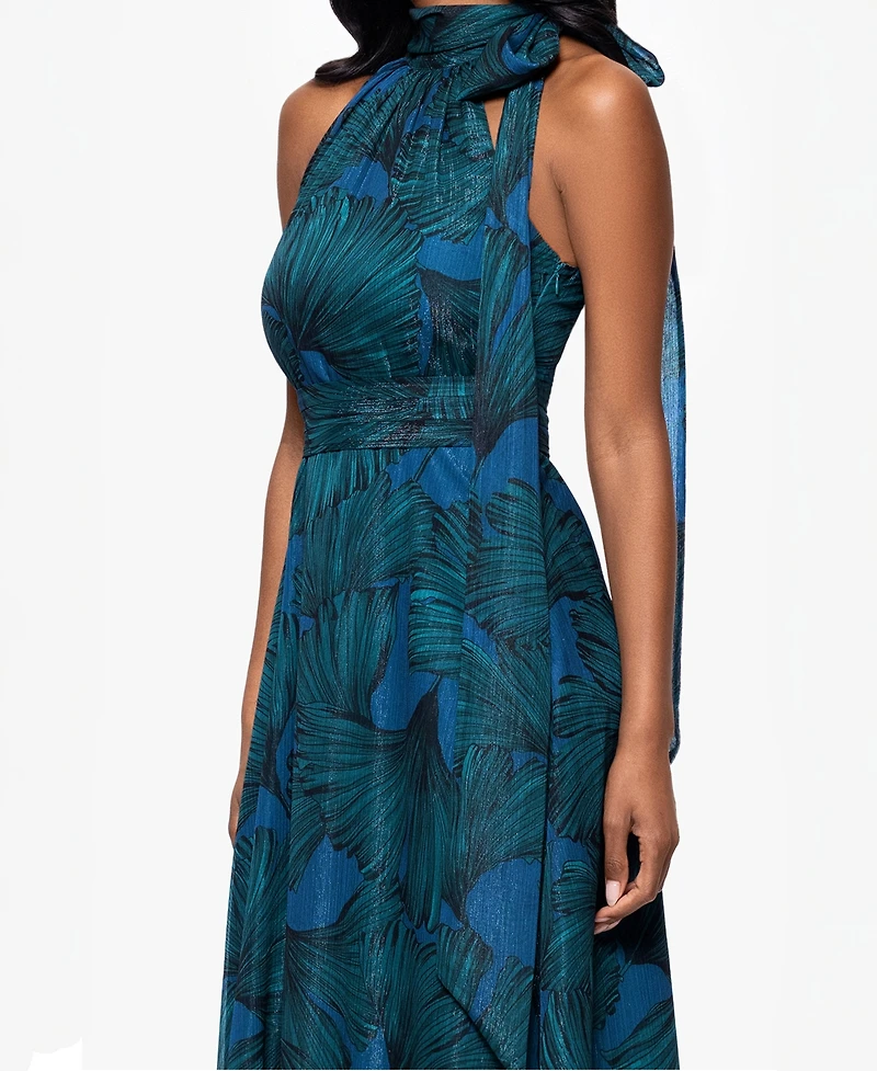 Betsy & Adam Women's Sleeveless Scarf-Neck Dress