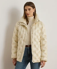 Lauren Ralph Women's Embroidered Puffer Coat