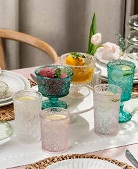 Qualia Glass Cameo All Purpose Goblets, Set of 4