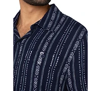 Liverpool Los Angeles Men's Printed Short-Sleeve Button Shirt