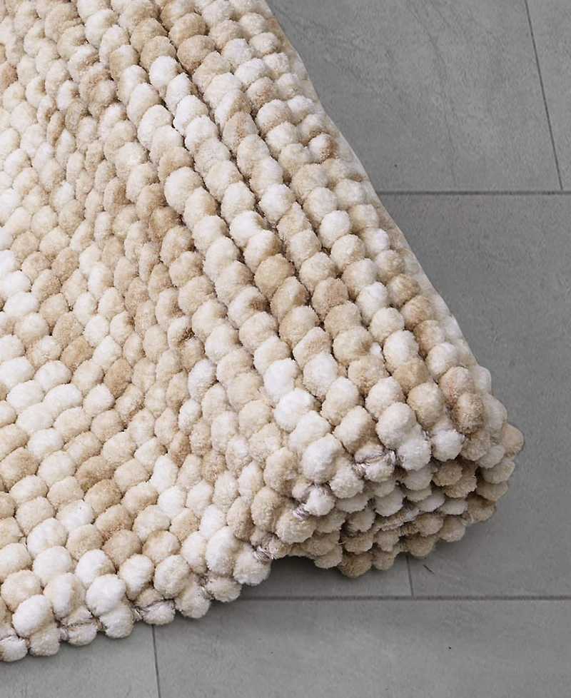 French Connection Space Dye Chunky Chenille Bath Rug