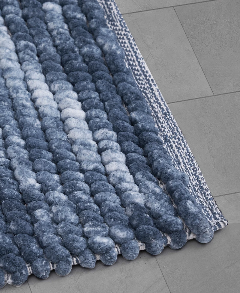 French Connection Space Dye Chunky Chenille Bath Rug