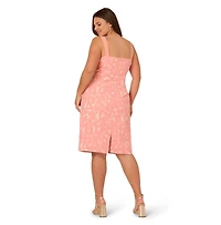 Adrianna Papell Plus Size Square-Neck Sheath Dress