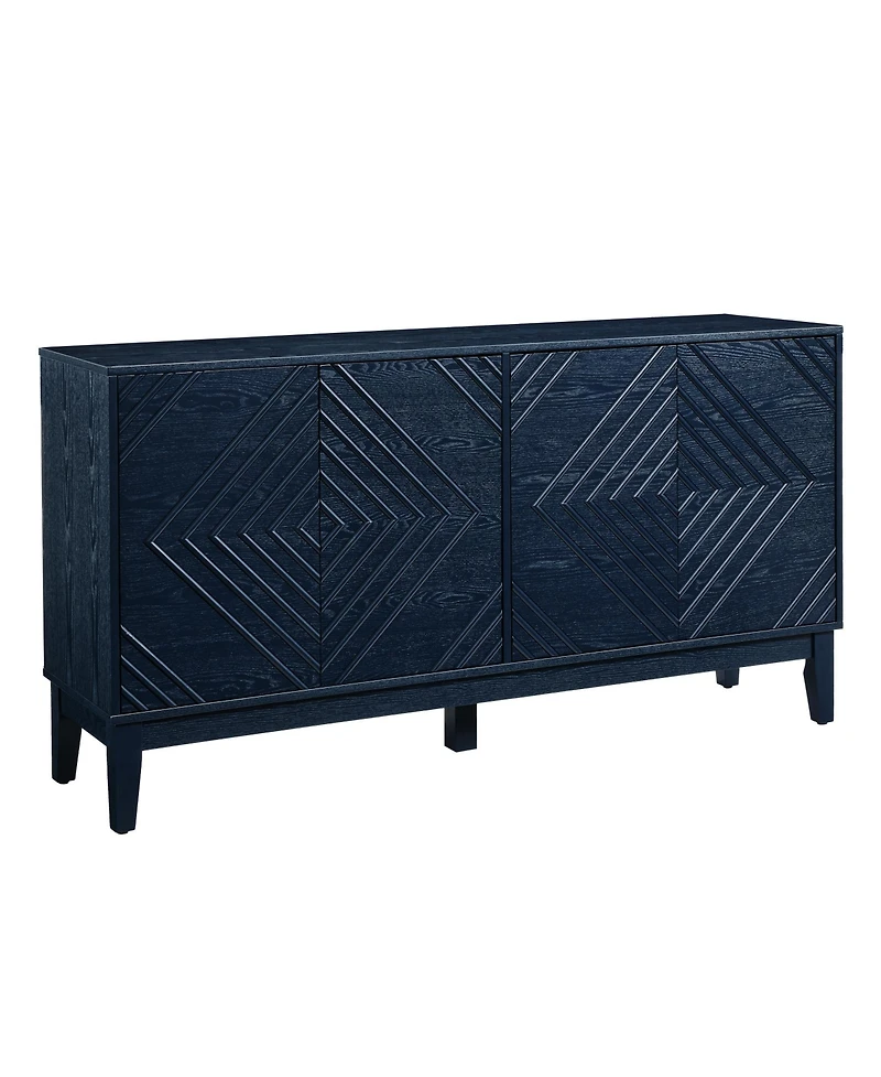 Blue Farmhouse Buffet Cabinet - 60.5" Sideboard