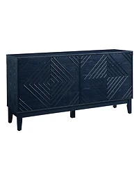 Blue Farmhouse Buffet Cabinet - 60.5" Sideboard