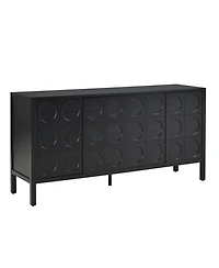 Geometric Circle Door Cabinet - Black