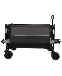 300L Folding Wagon Cart - Heavy Duty, All-Terrain, Black/Gray