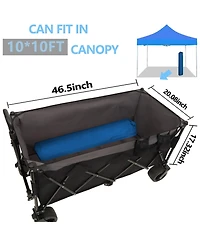 Foldable Utility Wagon - 480lb, All-Terrain, No Assembly