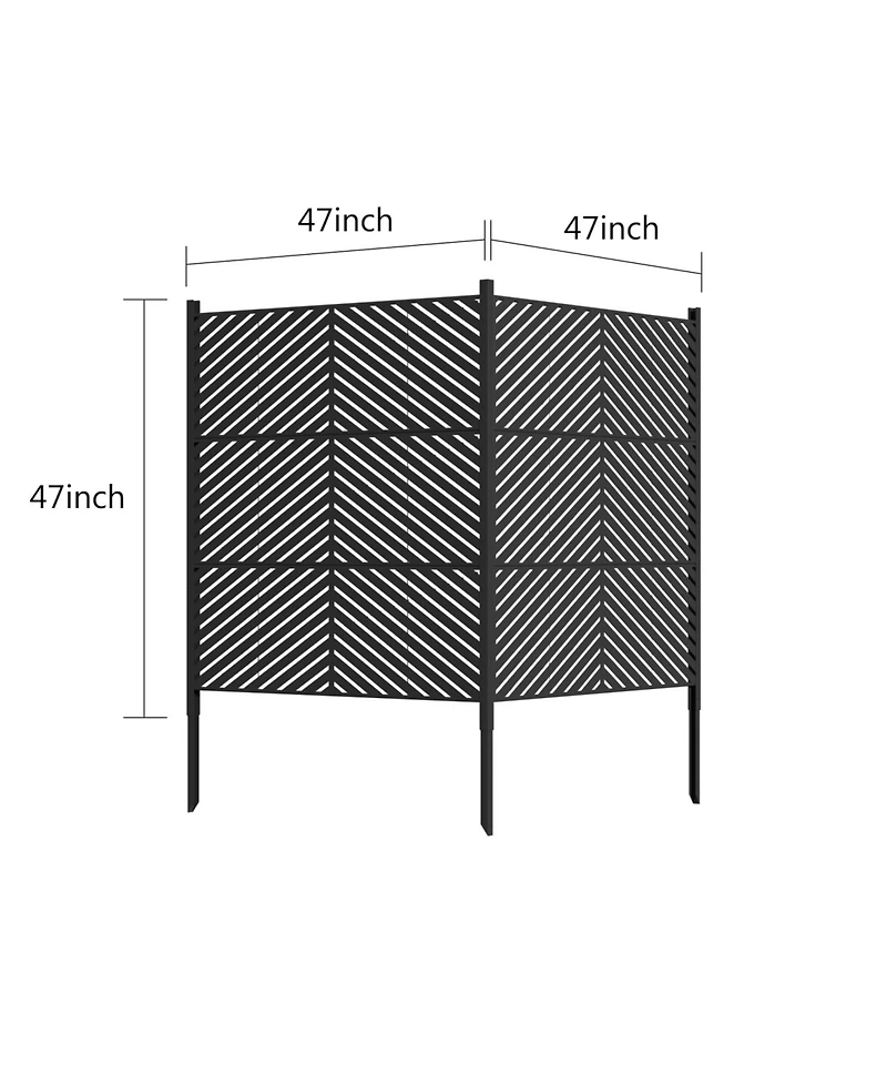 Outdoor Privacy Screen Fence Panels - 47x47" - All-Weather