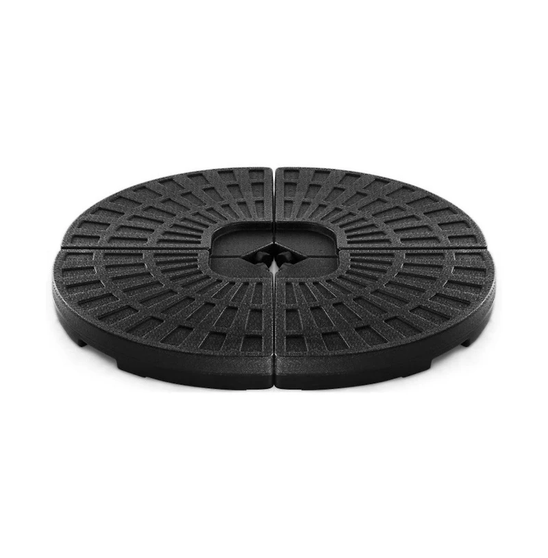 4 Pieces Round Cantilever Umbrella Base with Carry Handles for Garden