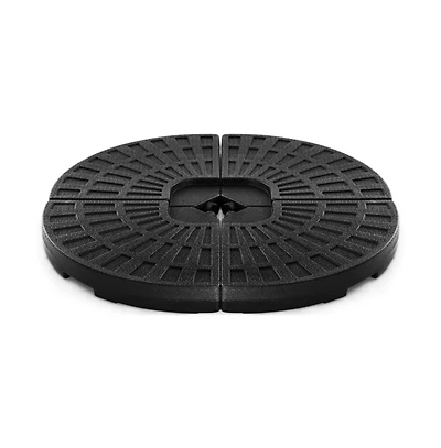 4 Pieces Round Cantilever Umbrella Base with Carry Handles for Garden