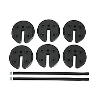 6 pieces Weight Plates Patio Canopy Tent Gazebo Shade Umbrella Water Filled