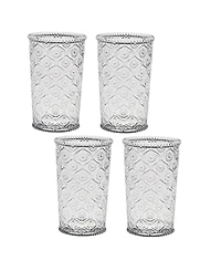 Qualia Glass Cameo Highball Glasses, Set of 4