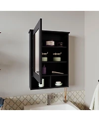 Anamoose Medicine Cabinet with 5 Shelves, 1 Door, and 1 Mirror