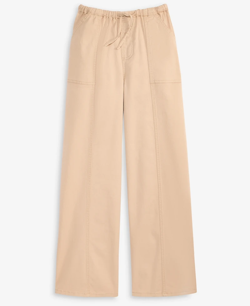 With Jules Big Girls Cotton-Blend Baggy Wide-Leg Pants