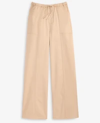 With Jules Big Girls Cotton-Blend Baggy Wide-Leg Pants