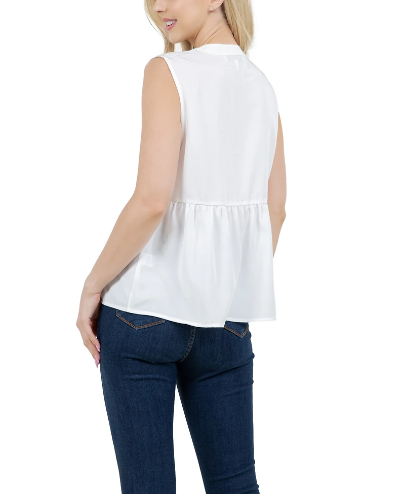 Fever Women's V-Neck Sleeveless Top