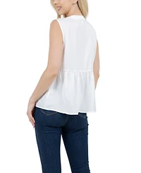 Fever Women's V-Neck Sleeveless Top