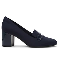 Anne Klein Women's Toni Stretch Block Heel Tailored Pumps