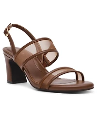 Anne Klein Women's Rhonda Mesh Band Block Heel Dress Sandals
