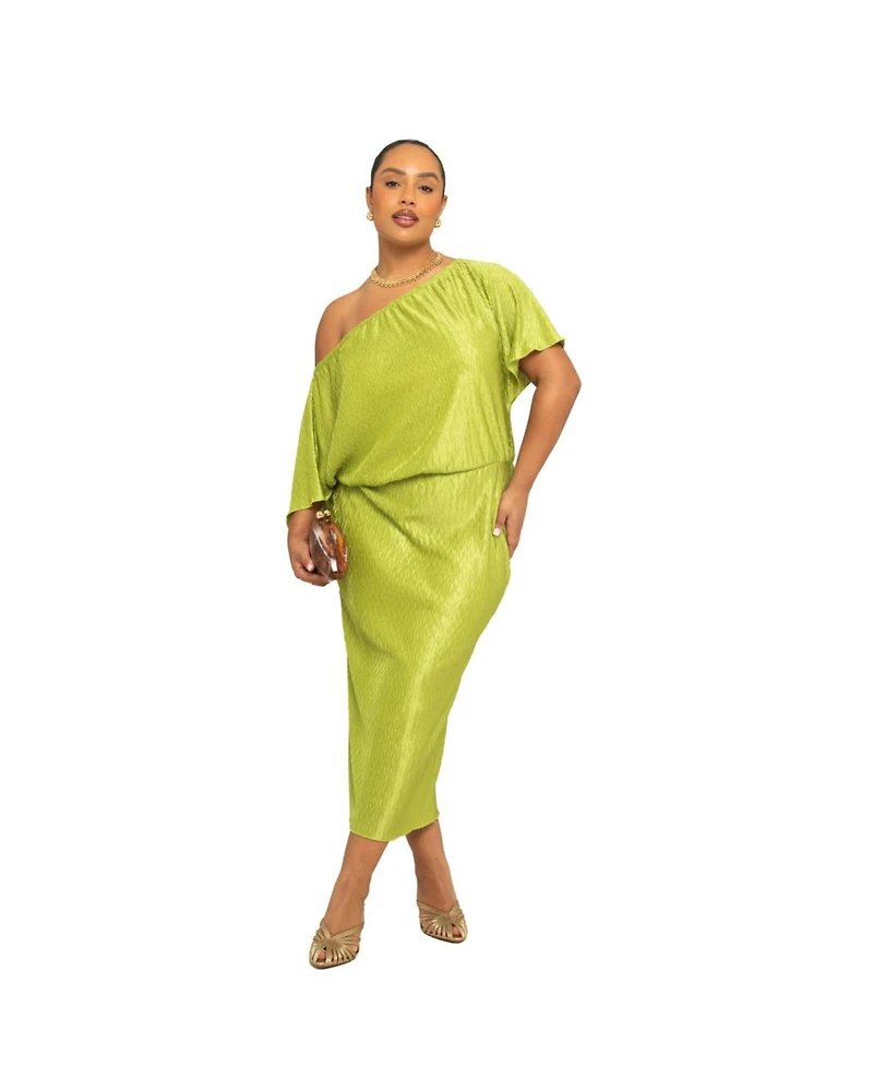 Fashion-szn Curve Women's Chevron Midaxi Dress
