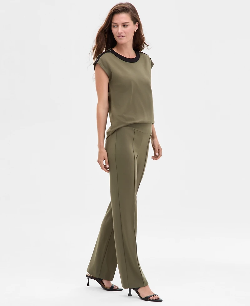 Jones New York Women's Pintucked Pull-On Pants