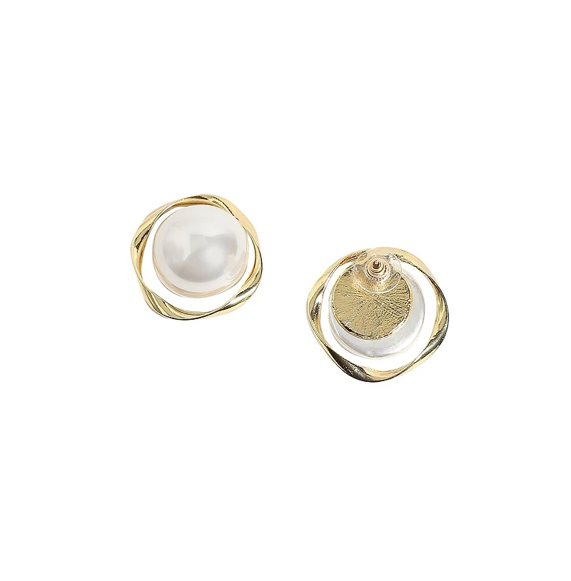 Sohi Gold-Plated Stud Earrings