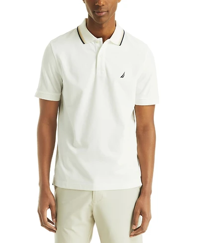 Nautica Men's Textured Tipped Collar Polo Shirt