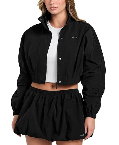 Guess Women's Nina Zip-Front Crop Jacket