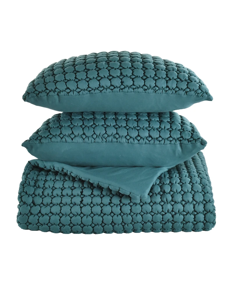 J by Queen Bold Cloud Puff 3-Pc. Quilt Set, Full/Queen