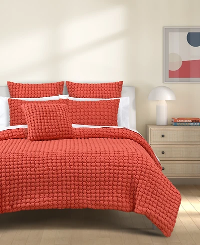 J by Queen Bold Cloud Puff 3-Pc. Quilt Set, King/California King