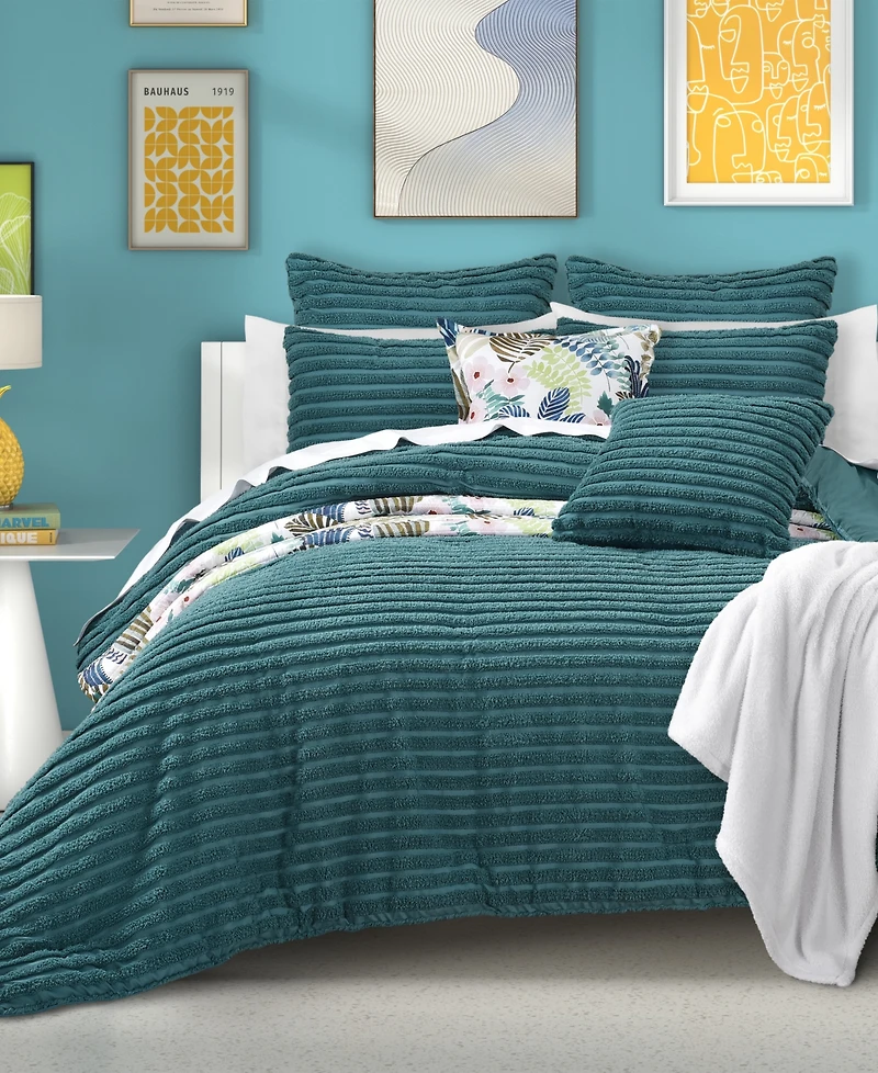 J by J Queen Bold Darby 3-Pc. Comforter Set, King/California King
