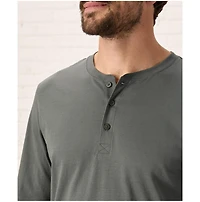 Pact Men's Organic Cotton Softspun Long Sleeve Henley