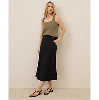 Pact Women's Organic Cotton Canopy Linen Blend Wrap Skirt