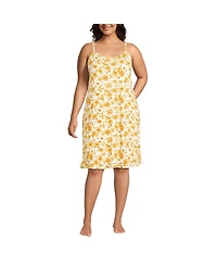 Lands' End Plus Cooling Knee Length Slip Nightgown