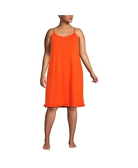Lands' End Plus Cooling Knee Length Slip Nightgown
