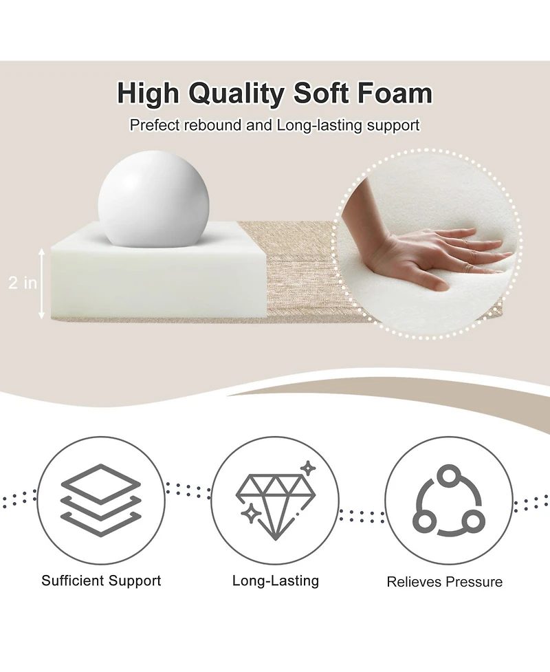 Aoodor Outdoor Dining Chair Cushions Set of 4, Waterproof Patio Furniture Seat Cushions, Pads with Ties, 18 x 19 inch