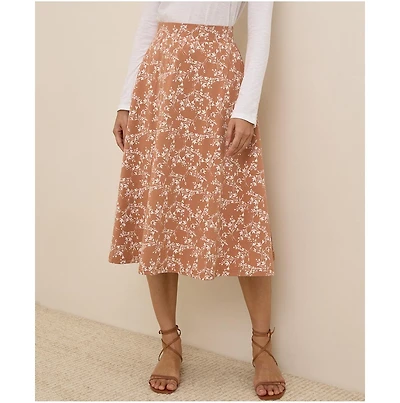 Pact Women's Organic Cotton Fit & Flare Midi Skirt