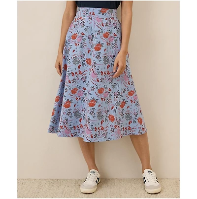 Pact Women's Organic Cotton Fit & Flare Midi Skirt