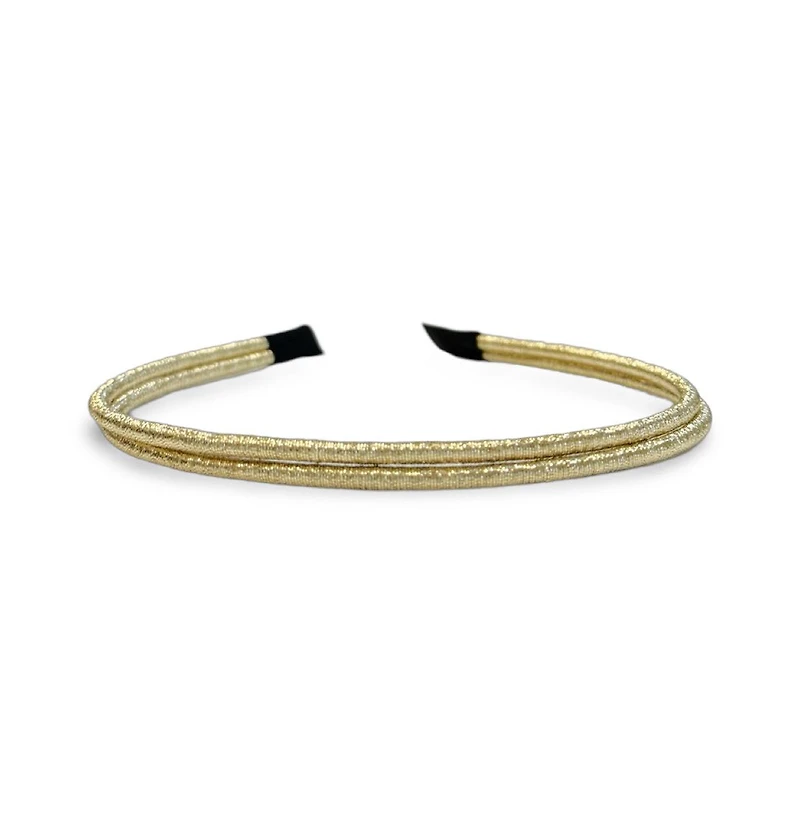Thin Double Headband - Gold