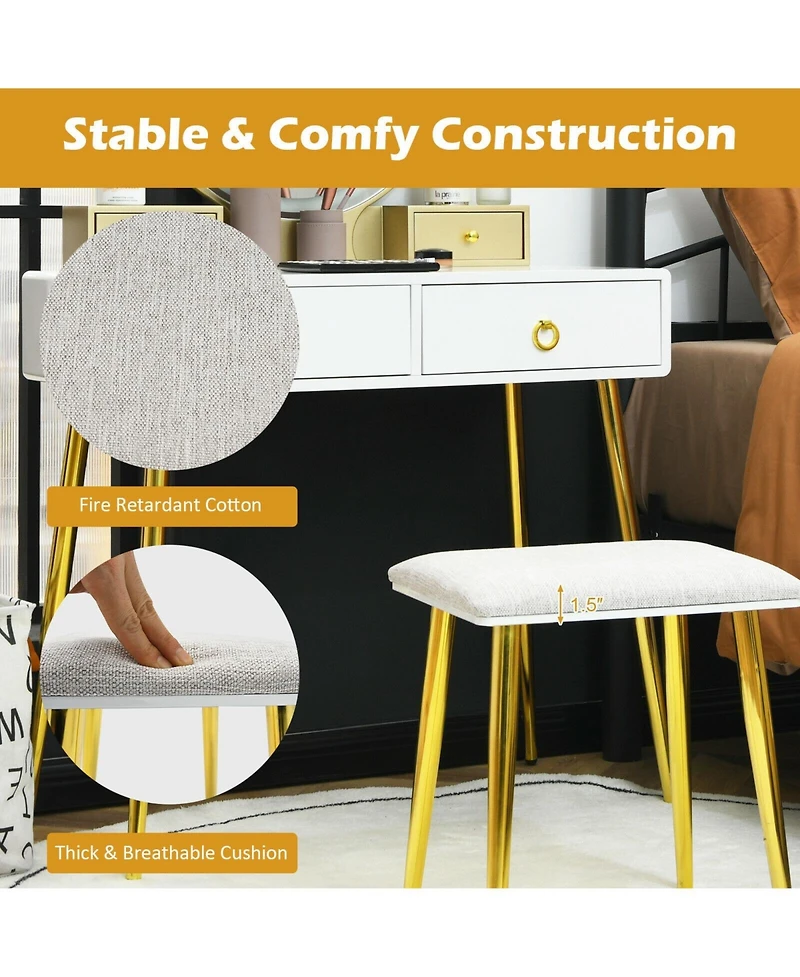 Vanity Table Set with Mirror