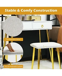 Vanity Table Set with Mirror