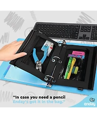 Enday Pink Pencil Pouch for 3 Ring Binder, Zippered Binder Pouches, Case Large Bags f