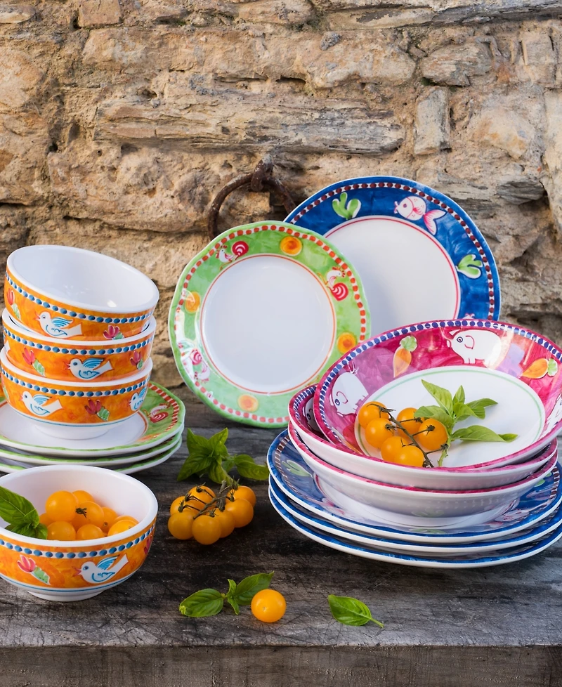 Vietri Melamine Campagna 16 Pc. Dinnerware Set, Service for 4